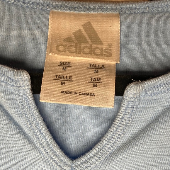 Adidas Blue & White T-Shirt - Picture 3 of 4